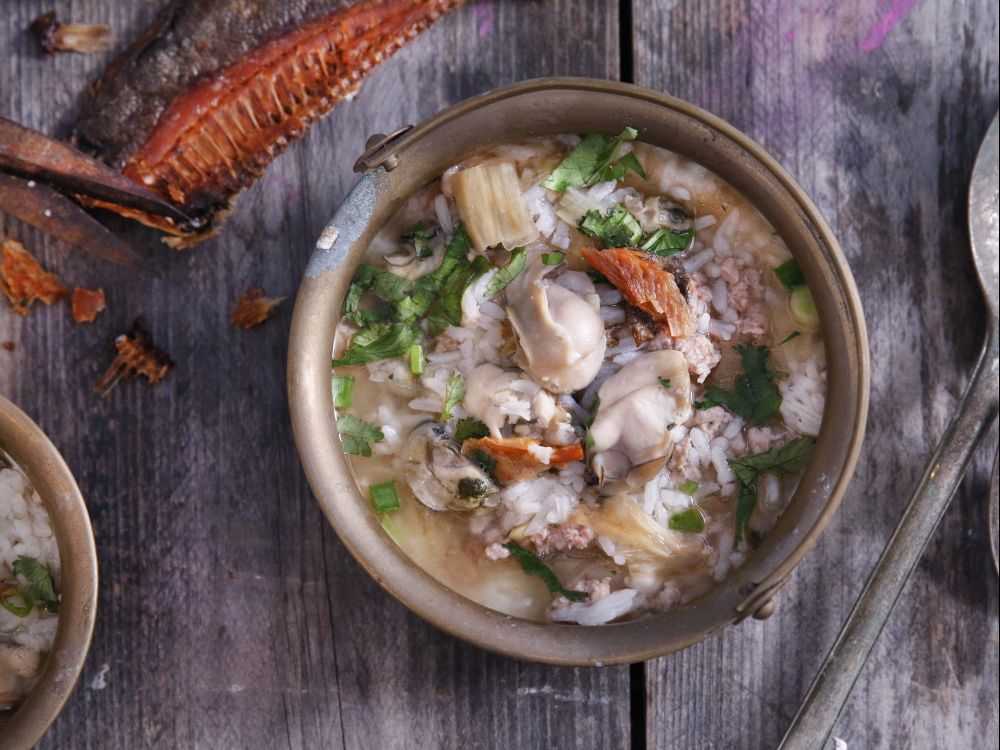 蚝仔肉碎粥的做法