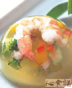 绿茶虾冻的做法