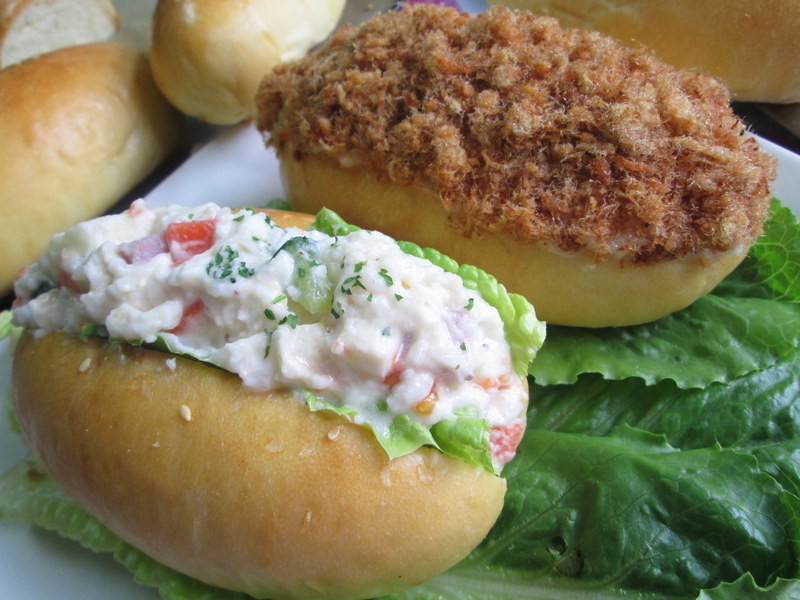 万用餐包(沙拉面包&肉松面包)的做法