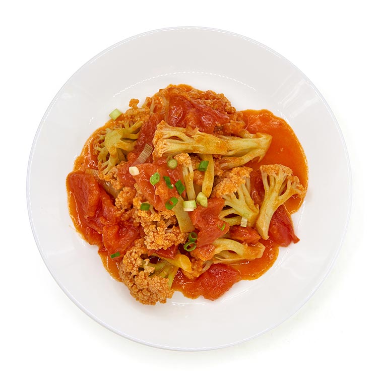 番茄炒花菜的做法