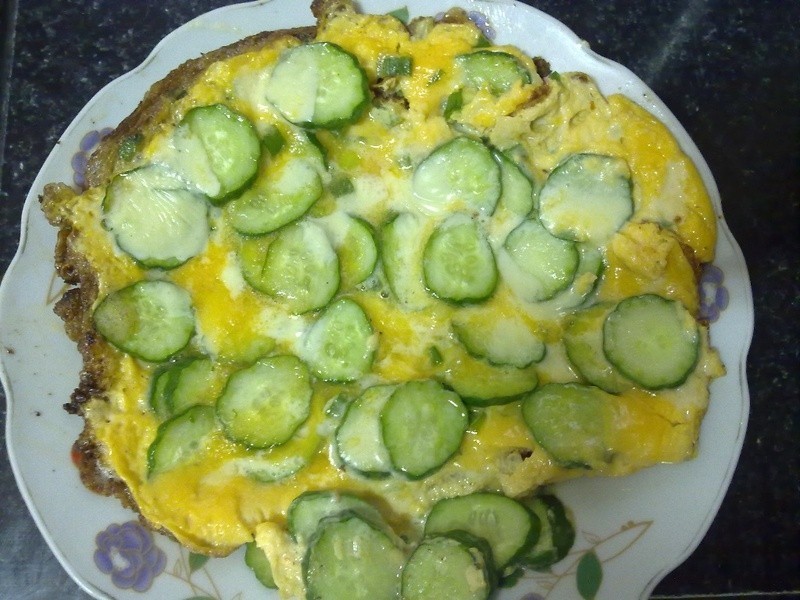 黄瓜起司爬上蛋的做法