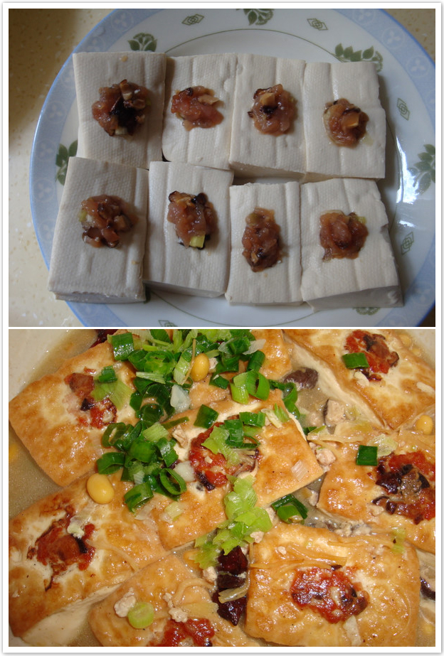 砂锅煎酿豆腐的做法