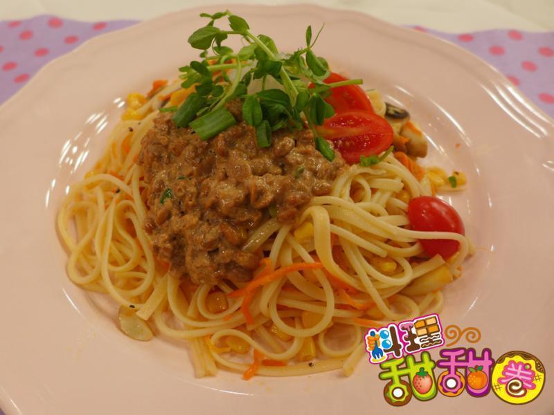 料理甜甜圈【护眼料理】纳豆义大利面的做法