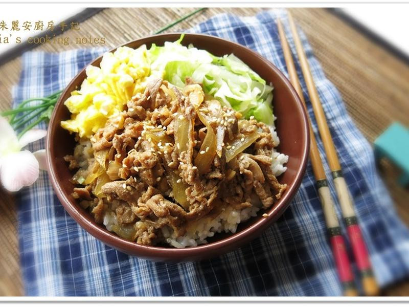 照烧洋葱猪肉盖饭的做法