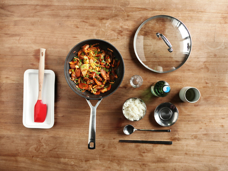 辣炒韩式猪肉泡菜的做法