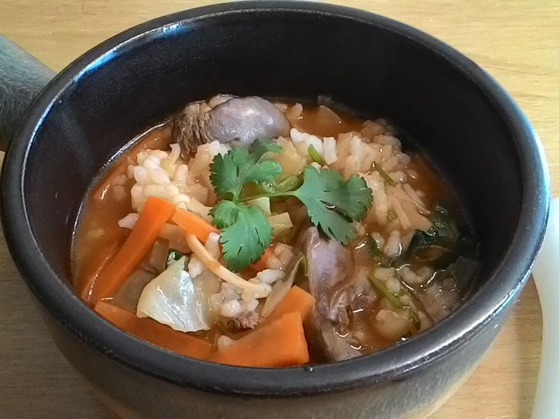 补铁暖身辣味鸡肝粥的做法