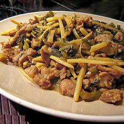 雪菜笋丝炒肉丝的做法