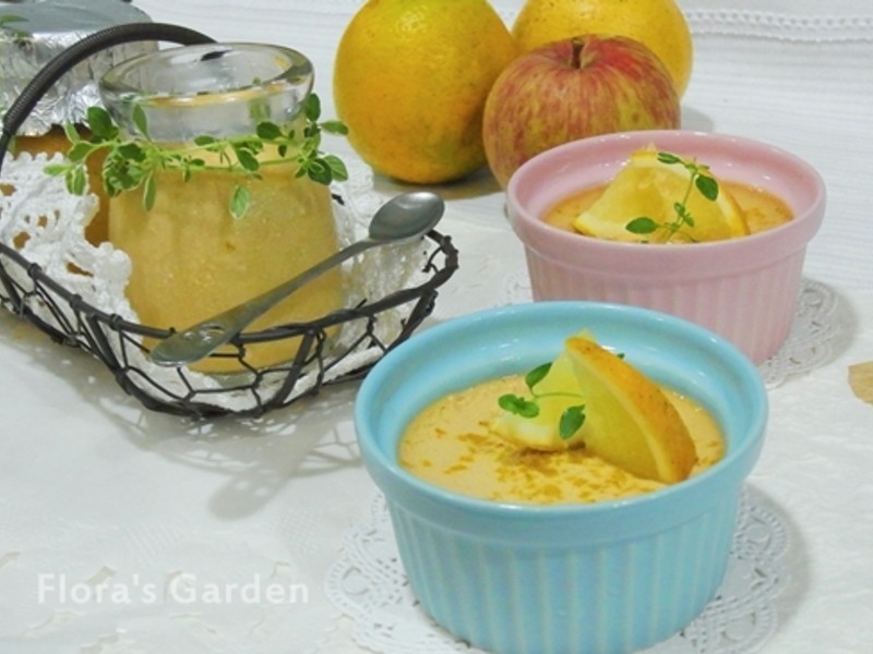 柳橙烤布丁的做法