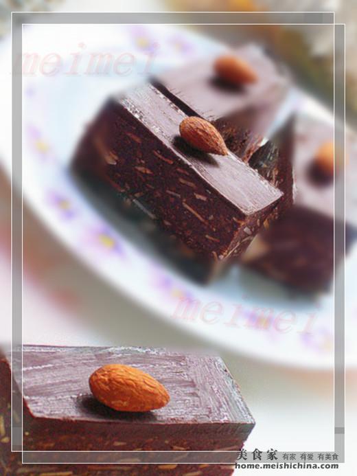 美味享受下午茶甜点@@免烤巧克力方块饼干蛋糕的做法