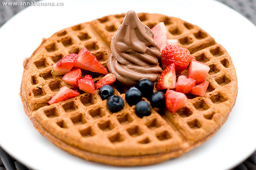 草莓华夫饼的做法