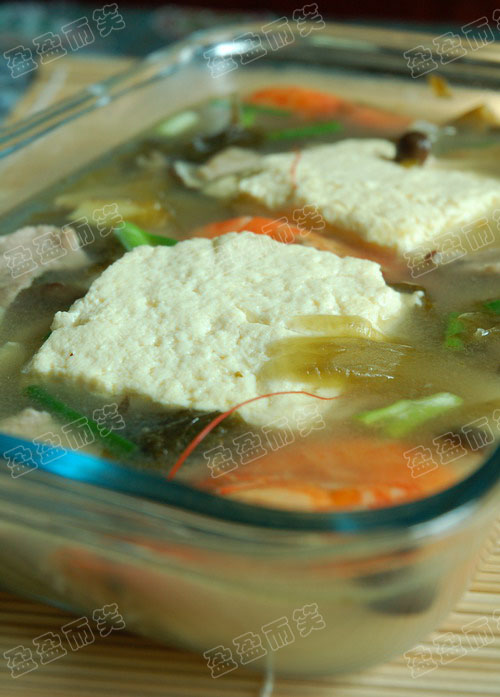 重庆酸菜荤豆花的做法