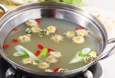 菊花羊肉火锅的做法