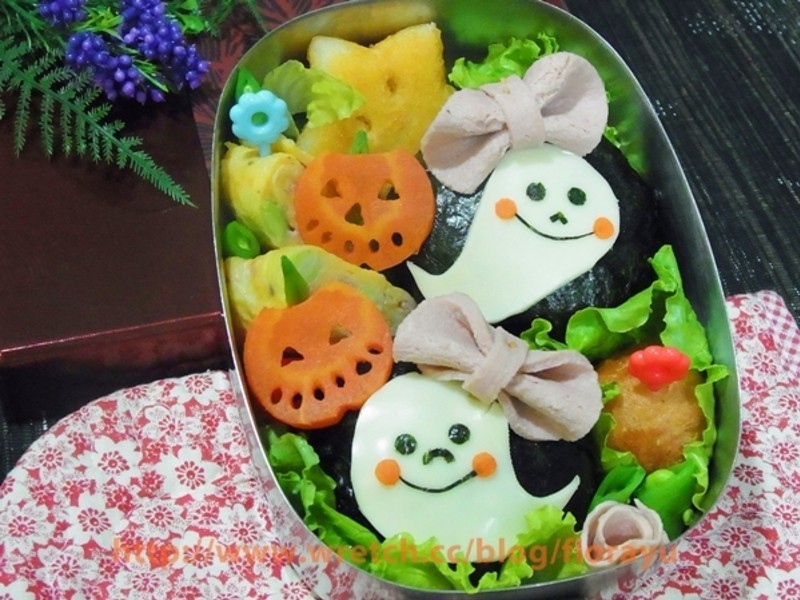 万圣节造型便当--阿花幽灵的做法