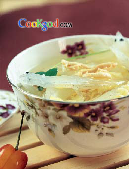 鸡丝银鱼汤的做法