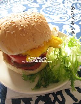 猪肉煎蛋汉堡的做法