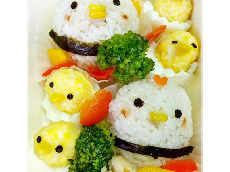 小鸡家族饭团的做法