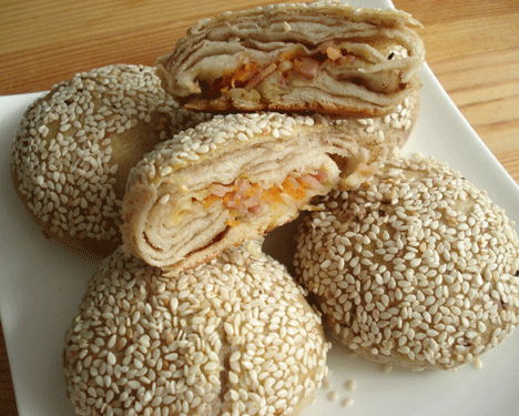 满口香芝麻烧饼的做法