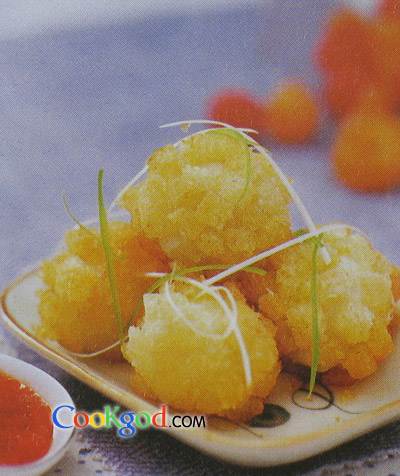 酥炸鲜鱿球的做法