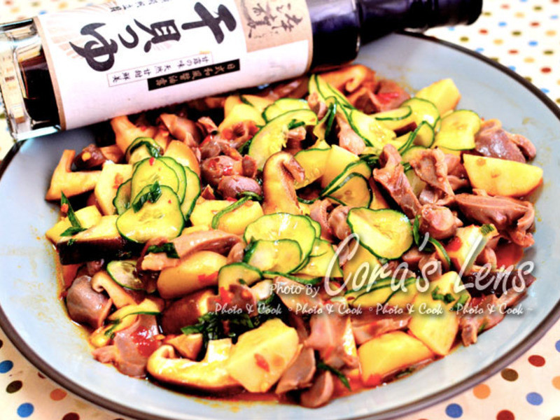 辣酱拌鸡胗的做法