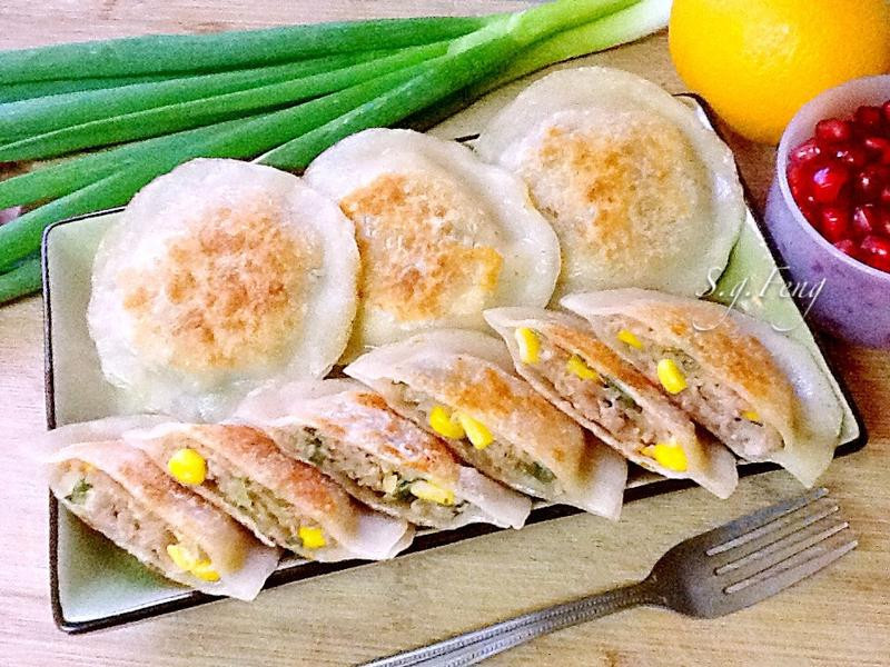 玉米葱肉饼的做法