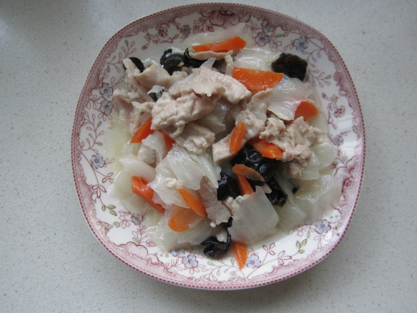 白菜肉片的做法