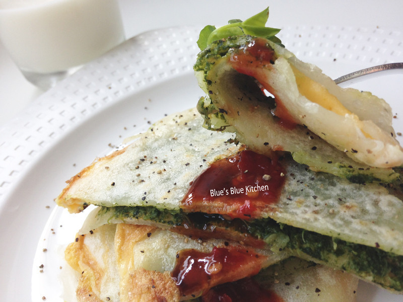 脆皮菠菜蛋饼的做法