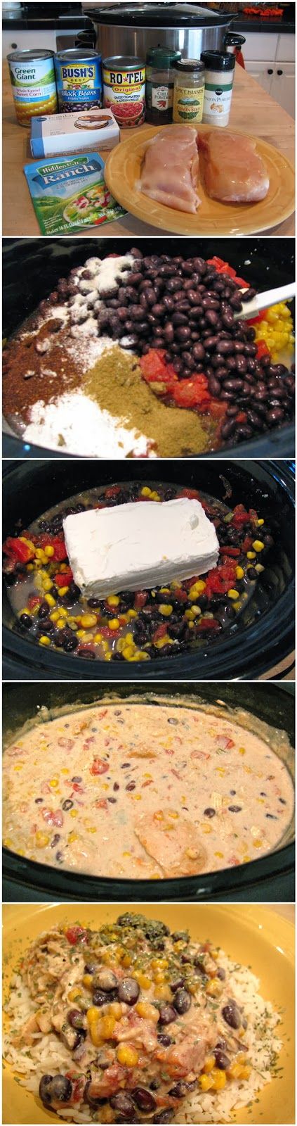 Crock Pot Cream Cheese Chicken Chile������
