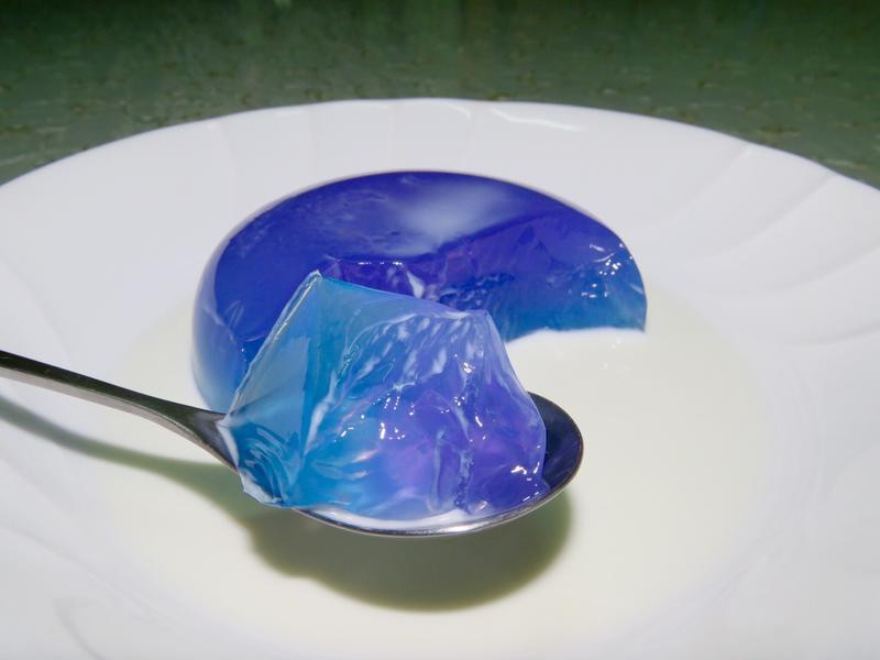 蝶豆花果冻的做法