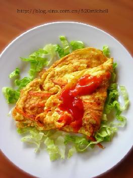 胡萝卜鸡蛋饼的做法