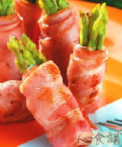 培根芦笋捲的做法