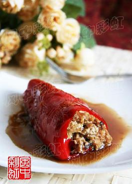 尖椒酿豆腐的做法