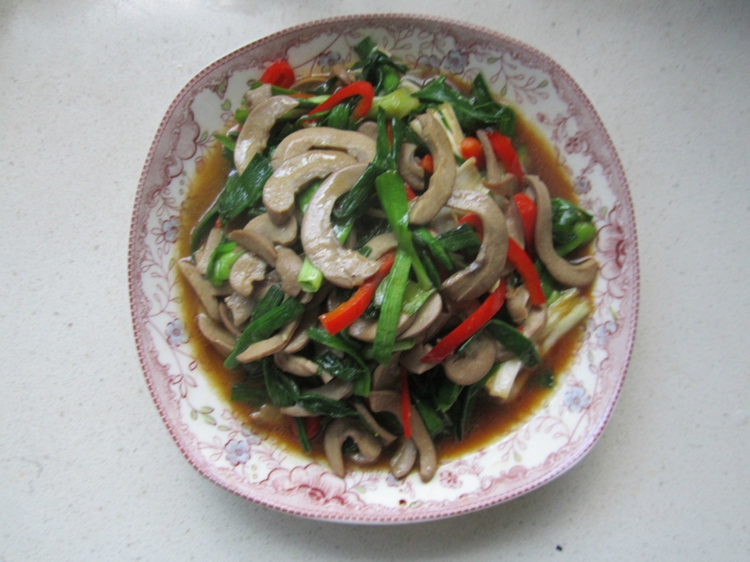 青蒜腰花的做法