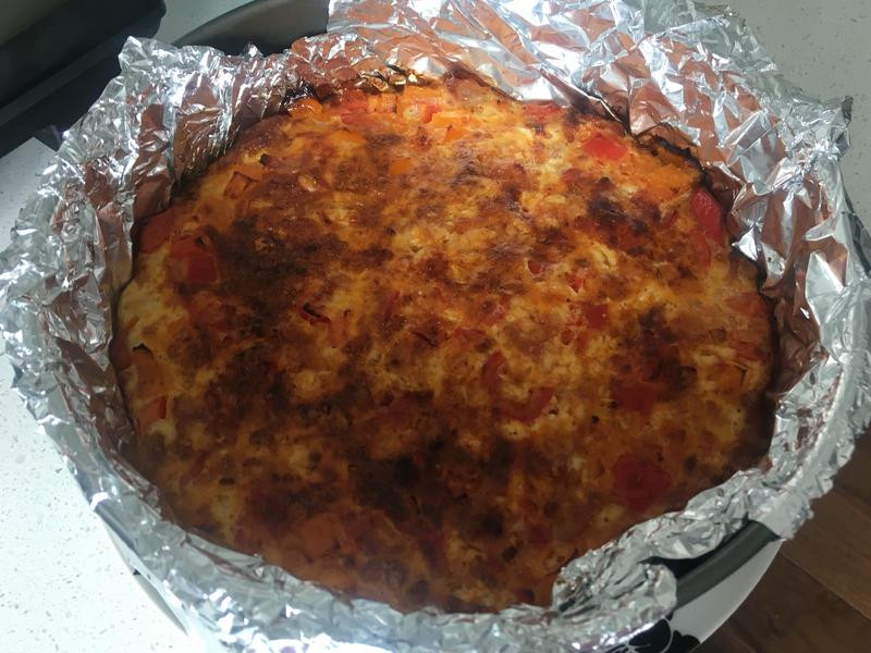 焙根甜椒烘蛋的做法