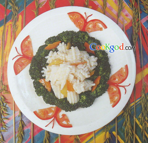 西兰花枝球的做法