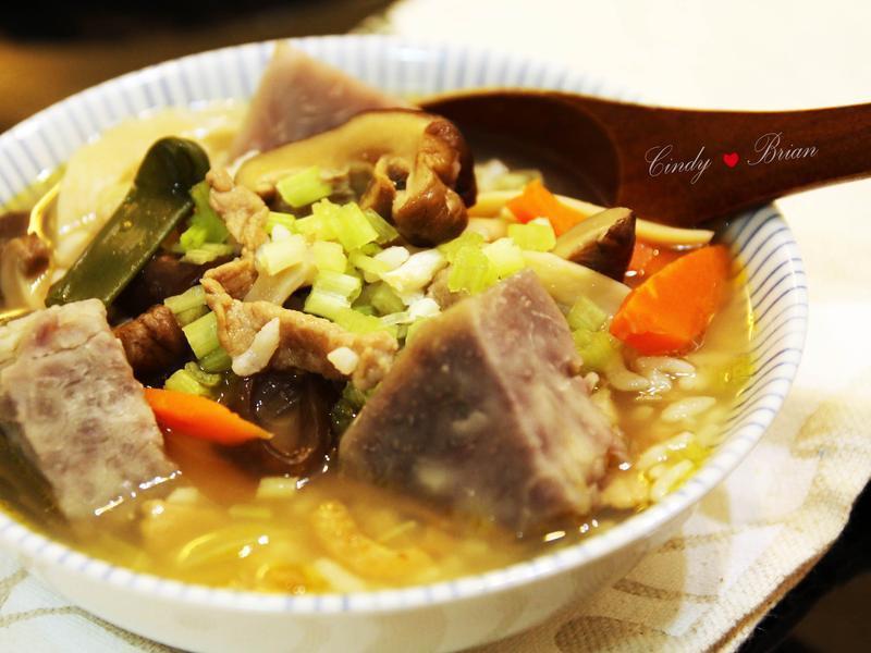 芋头蔬菜瘦肉粥的做法