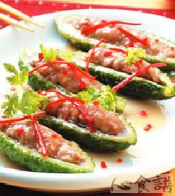 山苦瓜镶肉的做法