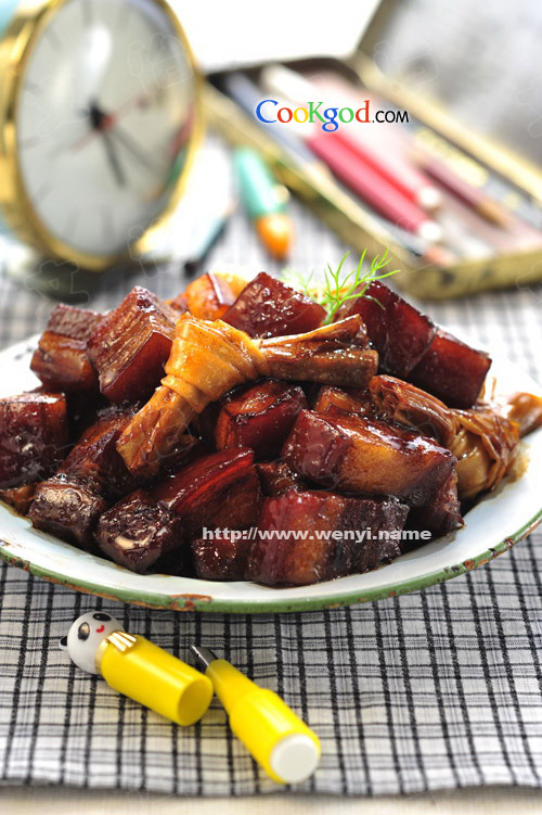 百叶结烧肉的做法