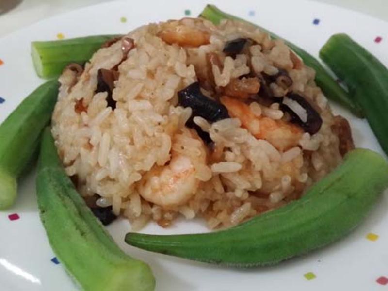 虾仁米糕的做法