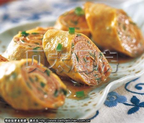 葱香鸡蛋卷的做法