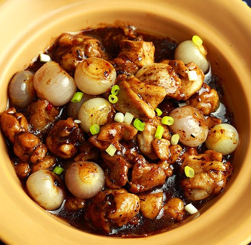 干葱豆豉爆鸡球的做法