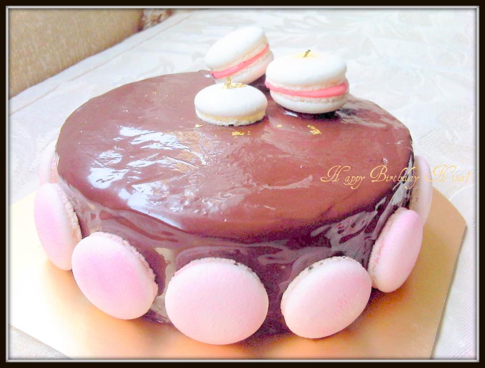 馬卡龍金箔 & 覆盆梅慕斯 Macaron and Raspberry Mousse的做法