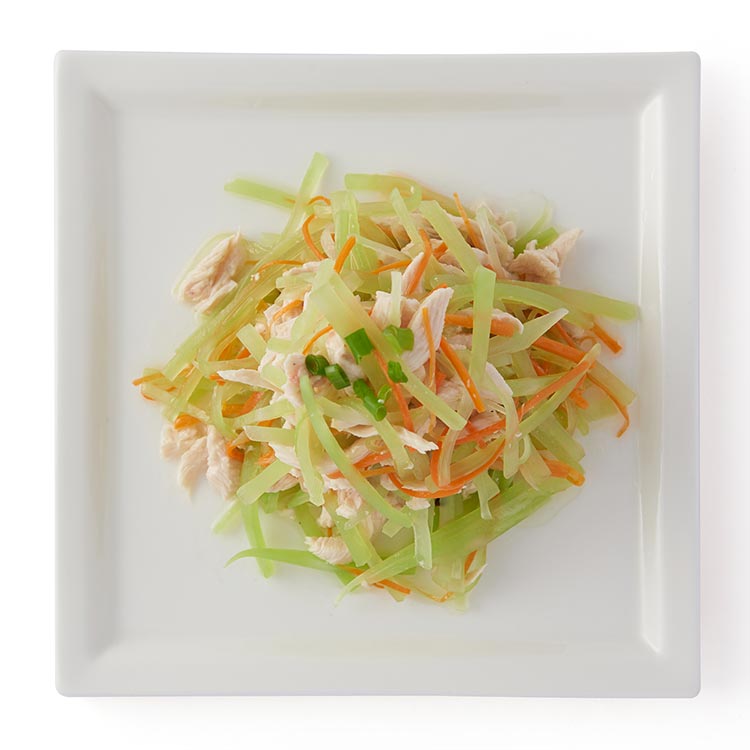 鸡丝拌青笋的做法