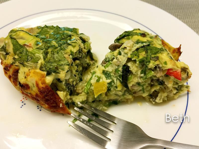 焗烤菠菜蘑菇蛋 - 假日早午餐的做法