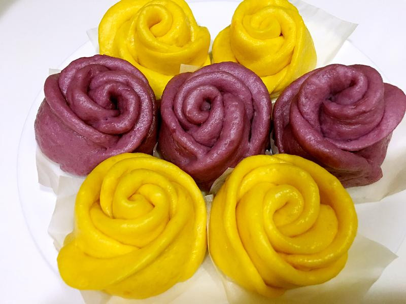 玫瑰花卷馒头的做法