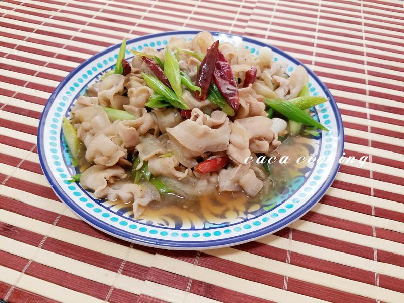 姜汁葱烧猪肉片的做法