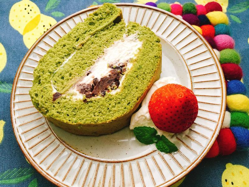 抹茶红豆生乳卷的做法