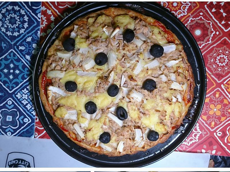 无麸质鲔鱼洋葱批萨的做法