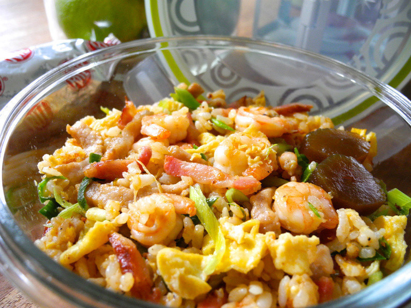 小学生带便当-虾仁蛋炒饭的做法