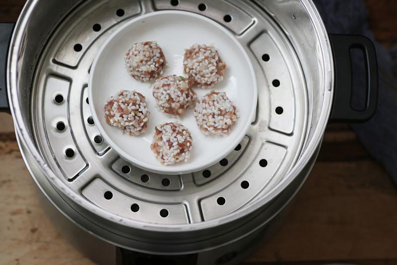 山药糯米小肉丸蒸一蒸很美味的做法