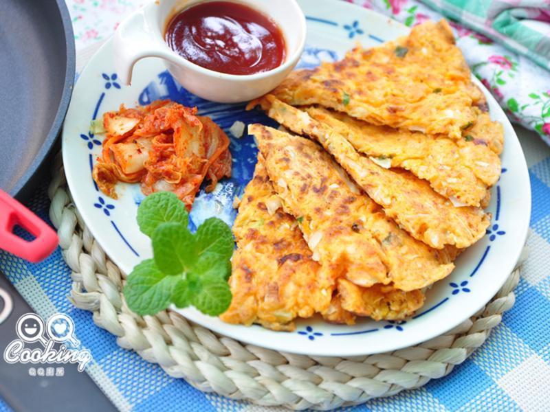 泡菜鲜虾煎饼【德国Woll新钻石平底锅】的做法